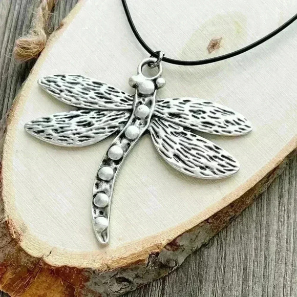 Dragonfly necklace for women dragonfly silver pendant charm - Picture 8 of 9